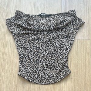 Silence + Noise Black and White Sleeveless Fitted Bodysuit